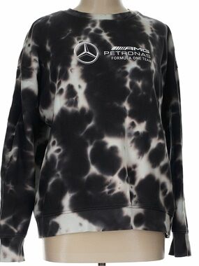 Mercedes AMG Petronas F1 Team Black & White Tie-Dye Sweatshirt